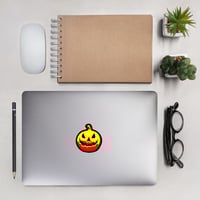 Image 1 of Stickers - Jack O Lantern Vintage Red-Yellow
