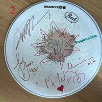 Image 2 of Signed drum head with TRAMPOLENE logo