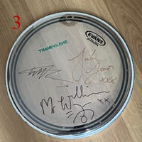 Image 3 of Signed drum head with TRAMPOLENE logo