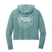 Image 2 of Women's Cropped Lightweight Hoodie - Heather Eucalyptus