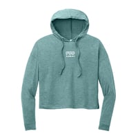Image 1 of Women's Cropped Lightweight Hoodie - Heather Eucalyptus
