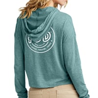 Image 4 of Women's Cropped Lightweight Hoodie - Heather Grey