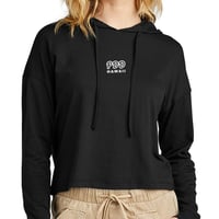 Image 3 of Women's Cropped Lightweight Hoodie - Heather Grey