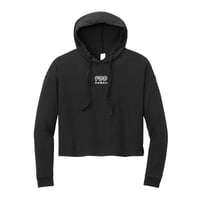 Image 1 of Women's Cropped Lightweight Hoodie - Black