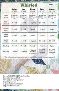 Image 2 of Whirled quilt pattern - PAPER pattern