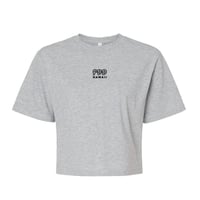 Image 1 of Women's Cropped Boxy T-shirt - Heather Grey