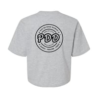 Image 2 of Women's Cropped Boxy T-shirt - Heather Grey