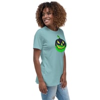 Image 3 of Women's Relaxed T-Shirt - Jack O Lantern Vintage Green-Black