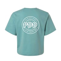 Image 2 of Women's Cropped Boxy T-shirt - Eucalyptus