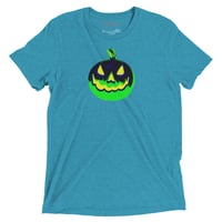 Image 17 of Short Sleeved T-shirt (Adult M/F) - Jack O Lantern Vintage Green-Black