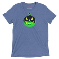 Image 12 of Short Sleeved T-shirt (Adult M/F) - Jack O Lantern Vintage Green-Black