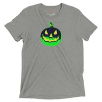 Image 9 of Short Sleeved T-shirt (Adult M/F) - Jack O Lantern Vintage Green-Black
