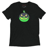 Image 14 of Short Sleeved T-shirt (Adult M/F) - Jack O Lantern Vintage Green-Black