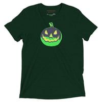 Image 15 of Short Sleeved T-shirt (Adult M/F) - Jack O Lantern Vintage Green-Black