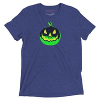Image 10 of Short Sleeved T-shirt (Adult M/F) - Jack O Lantern Vintage Green-Black
