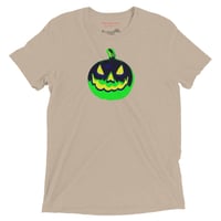 Image 19 of Short Sleeved T-shirt (Adult M/F) - Jack O Lantern Vintage Green-Black