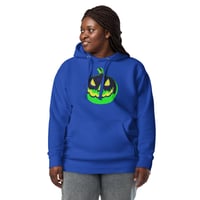 Image 8 of Long Sleeve Hoodie (Adult M/F) - Jack O Lantern Vintage Green-Black