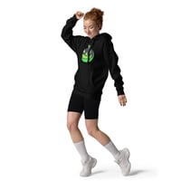 Image 10 of Long Sleeve Hoodie (Adult M/F) - Jack O Lantern Vintage Green-Black