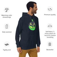 Image 11 of Long Sleeve Hoodie (Adult M/F) - Jack O Lantern Vintage Green-Black
