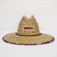 Image 1 of "Minitruckin" Woven Straw Hat (Red & Yellow)