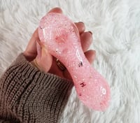 Image 1 of Designer Glitter Glass Pipe  