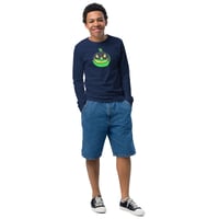 Image 4 of Youth Long Sleeve Tee - Jack O Lantern Vintage Green-Black