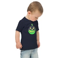 Image 3 of Toddler jersey t-shirt - Jack O Lantern Vintage Green-Black