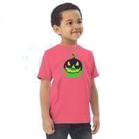 Image 7 of Toddler jersey t-shirt - Jack O Lantern Vintage Green-Black