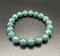 Image 1 of 10mm Blue/Green Guatemalan Jade Stretch Bracelet