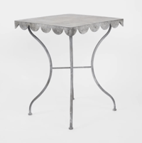 Image 2 of Zinc Scalloped Edge Table 