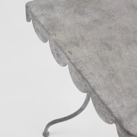 Image 3 of Zinc Scalloped Edge Table 