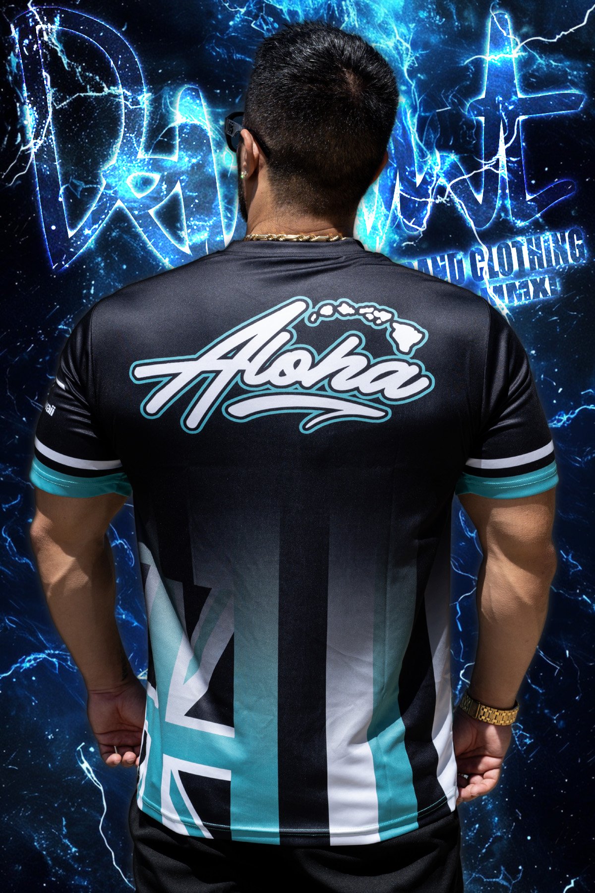 HI O.E - Aloha Islands Jersey (Black/Teal)