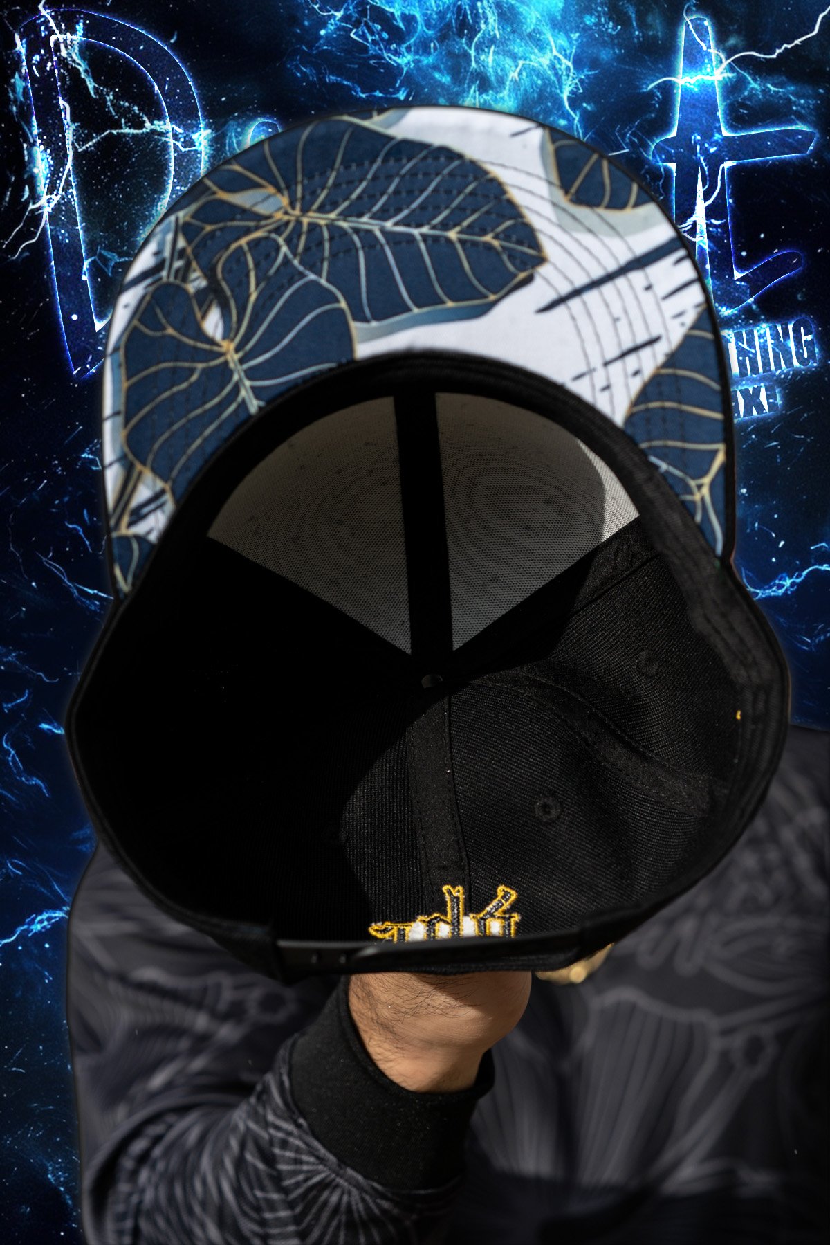 Aloha Islands Black/Golden Kalo Snapback