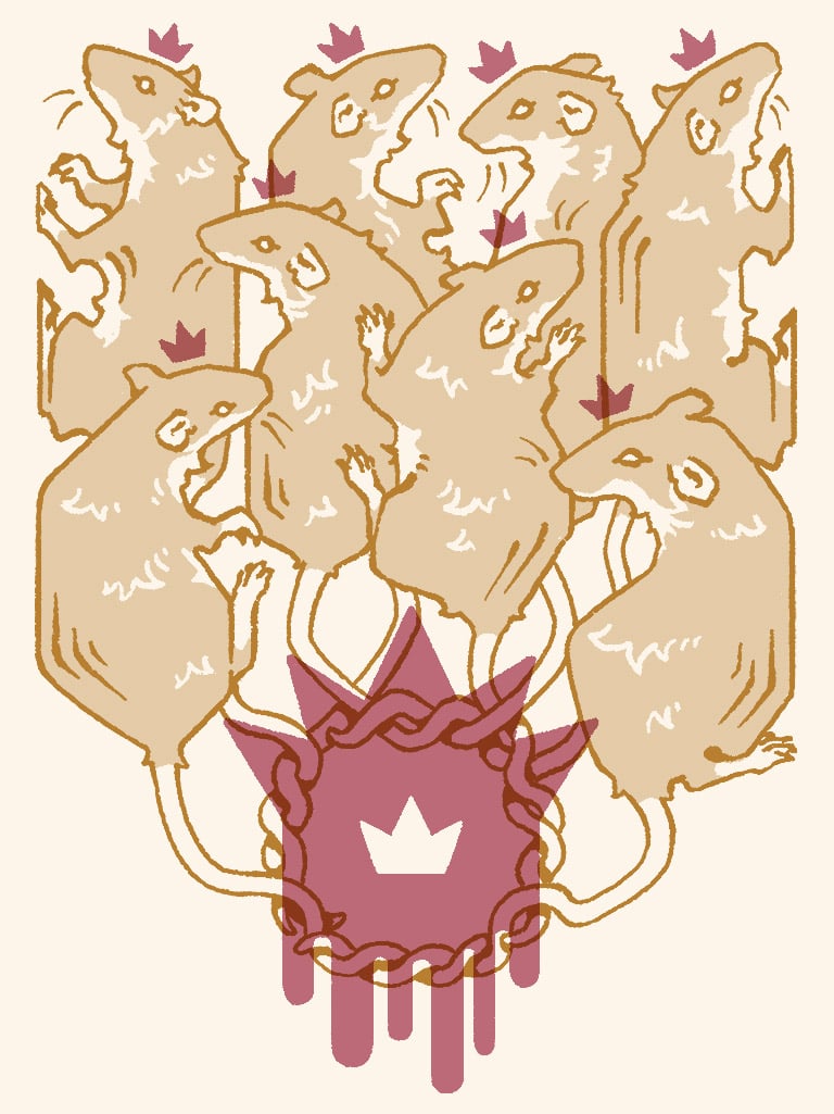 Rat King Woven Tapestry/Blanket | acorviart