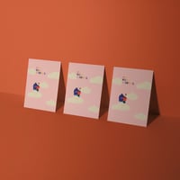 Image 1 of Postkarte - AUF WOLKE 7 SCHWEBEN.