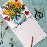 Image 3 of  Diana Fegredo Watercolour Flower Garden 2026 Wall Calendar