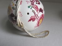 Image 11 of Pair of Vintage Floris London Pomanders, Pottery Ball Shape w/ Floral Decor H ~7.3cm 