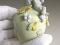 Image 19 of Pair of Antique Miniature Jug Ornaments, Baby Figurines and Leaf Decor, H 8.3cm, small chips/wear 