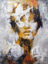 "Threads Of Gold" 1/1 UNIQUE - Mixed Media on paper - FREE WORLDWIDE SHIPPING!!!