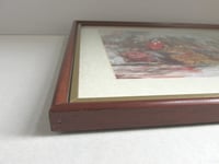 Image 8 of Antique Battleship Art Print in Vintage Frame, Burning of the London by the Dutch by Charles Dixon
