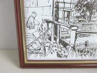 Image 3 of London Greenwich from Corbetts Moorings by Geoffrey S. Fletcher 1967, Vintage B&W Art Print, Framed