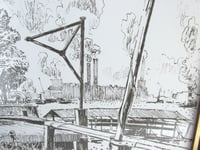 Image 5 of London Greenwich from Corbetts Moorings by Geoffrey S. Fletcher 1967, Vintage B&W Art Print, Framed