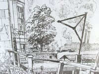 Image 4 of London Greenwich from Corbetts Moorings by Geoffrey S. Fletcher 1967, Vintage B&W Art Print, Framed