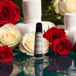 Image of Rose Essential Oil Roller Bottle