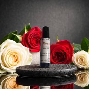Image of Rose Essential Oil Roller Bottle