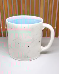 Image 1 of white & blue speckled mug