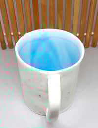 Image 3 of white & blue speckled mug