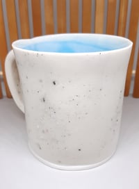 Image 4 of white & blue speckled mug