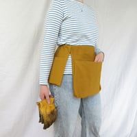 Image 3 of NEW! Garden Pouch Apron with Pockets for Secateurs & Phone. Gift for Gardeners. No26:2 Ochre Yellow