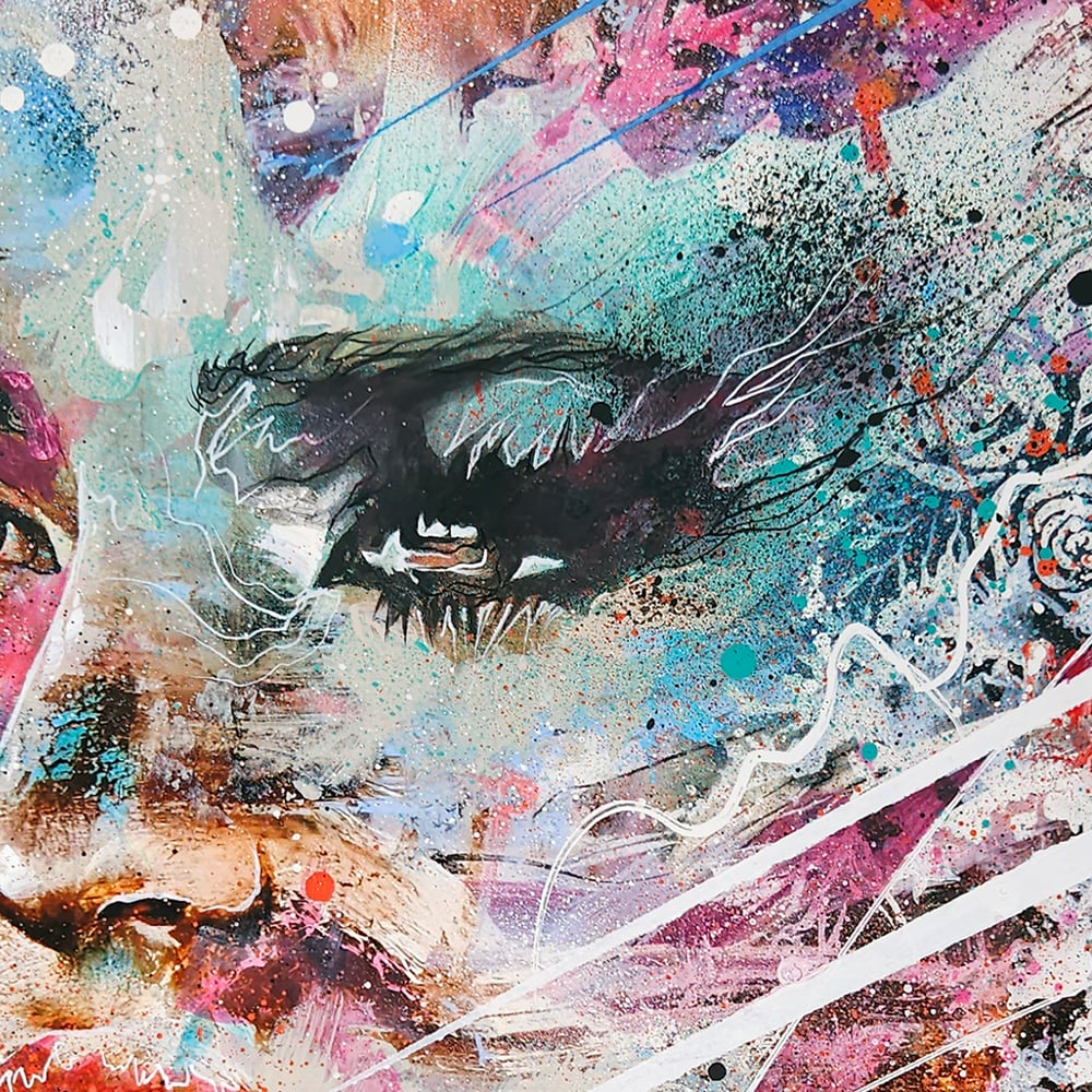 "Neoflora Reverie" 1/1 UNIQUE - Mixed Media on paper - FREE WORLDWIDE SHIPPING!!!